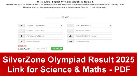 silverzone result|Olympiad Results .